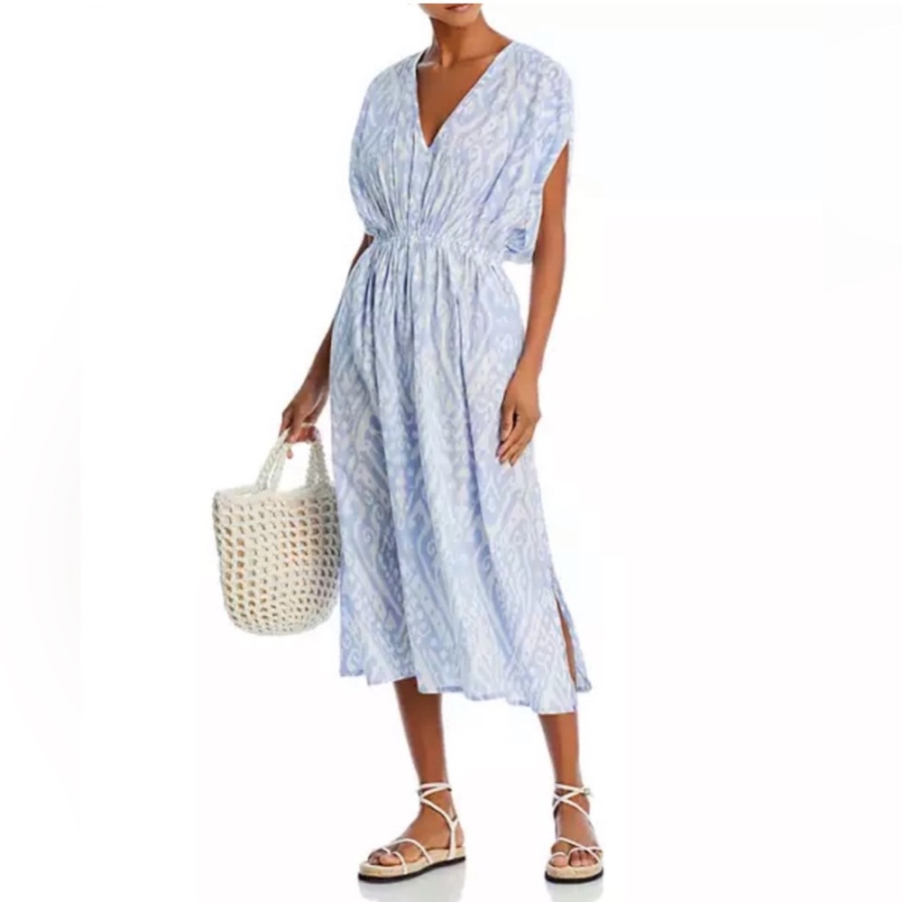 Echo Light Blue Printed Midi Dress